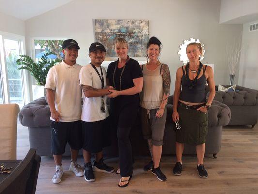 Another successful day with Tina (Owner of Tina Aura Interior Design) and her interior designing and staging crew!