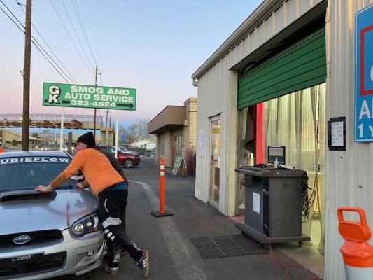 Smog check area