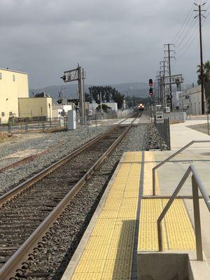 Train is approaching the station