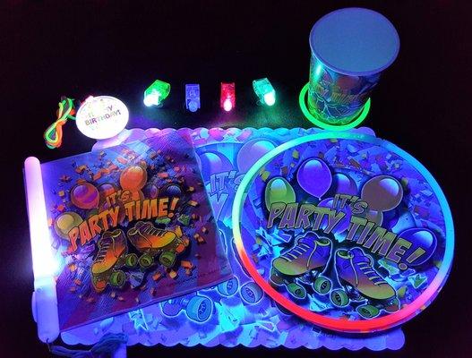 Roller Skate Themed Glow Party Goods!