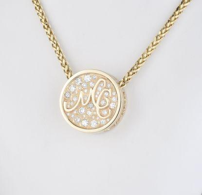 14k Gold and Diamond "Chances Make Champions" Pendant