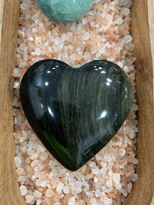 Golden Obsidian Heart