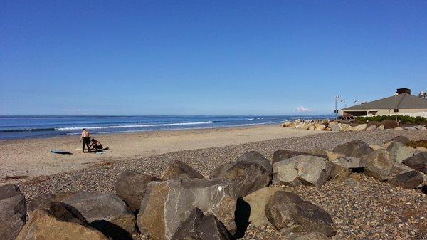 Cardiff by the Sea Beach. Looking to the north next to The Chart House.