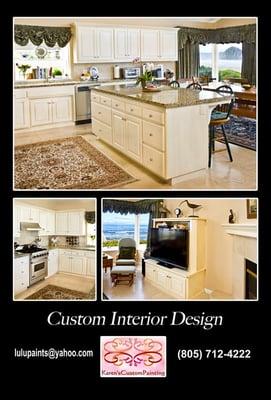 Paint/Glaze Cabinet Finish in Morro Bay