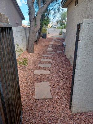 (After) Rock Installation with flagstone replacement