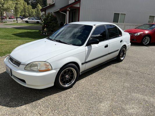 1998 Honda Civic LX after coil-over install