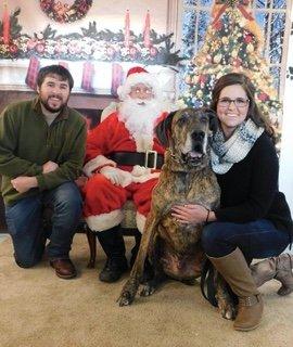 Pictures with Santa fundraiser featuring our beloved Shebang's rescue...made for a great Christmas gift for our mom!