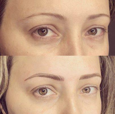 Microblading procedure, last up to 2 years.