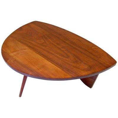 George Nakashima "Shell-Shaped" Coffee Table in American Black Walnut, 1940s