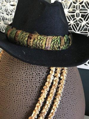 Peacock and pheasant hat band