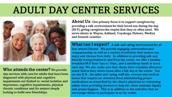 Great respite for caregivers.