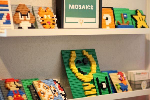 LEGO Mosaic station at Snapology Austin Discovery Center