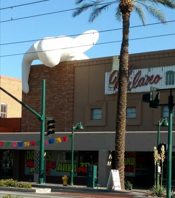 Fantastic Planet inflatable installation by Amanda Parer in downtown Mesa