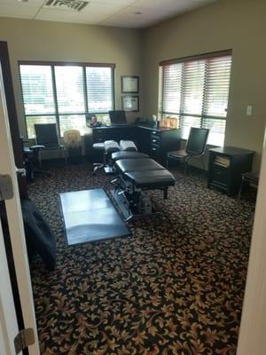 One of our chiropractic rooms