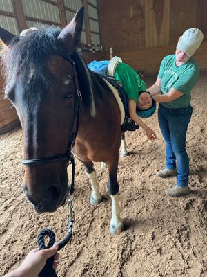 Therapy at Ridgebury Farm and Stables is fun!