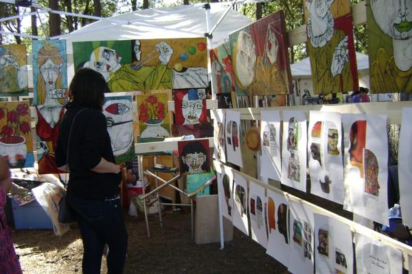 This is Michael Banks booth at the annual Kentuck Festival, always the third weekend in October.