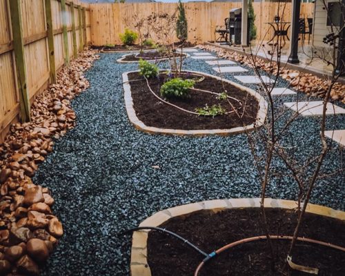 Xeriscape with pollinator beds