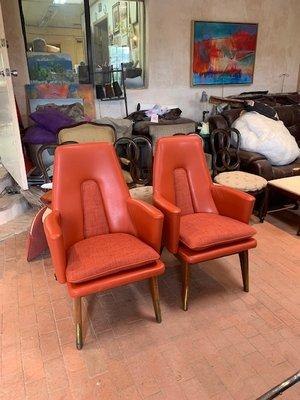 restored/re-upholstered Adrian Pearsall chairs