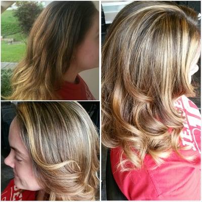 #hairbySasha Balayage highlights/haircut before and after. Call/text (808)-799-5280 for an appt.