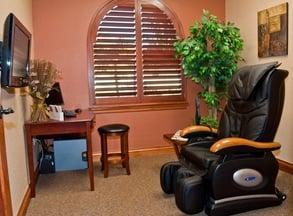 Relax before your visit in our Massage Chair!