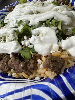 Steak rice bowl