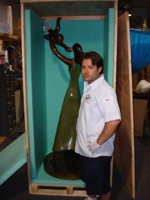 Bill Crating a Sculpture.