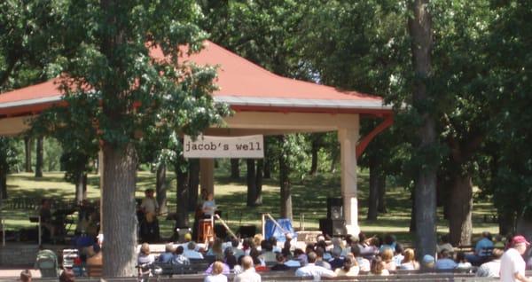 Jacob's Well gets together at Minnehaha Falls bandstand several times each summer.