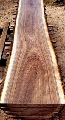 Live Edge Black Walnut Slabs at Born Again Barns