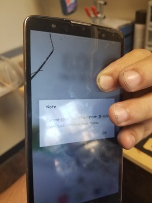 LG Broken glass