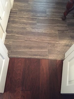 Tile and hardwood installation