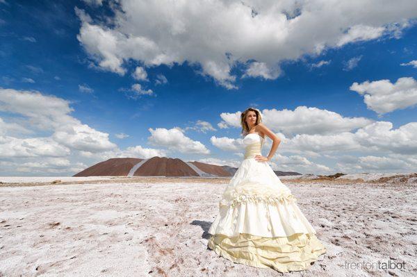 Bridal portrait at the salt pit.