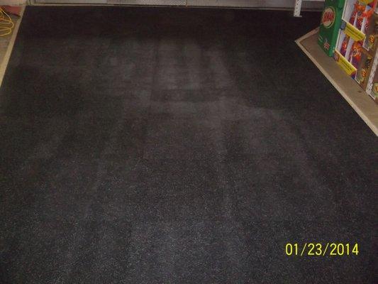 commercial carpet before