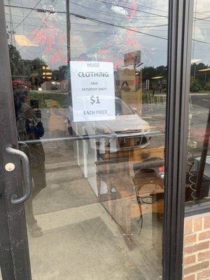 $1 clothing sale