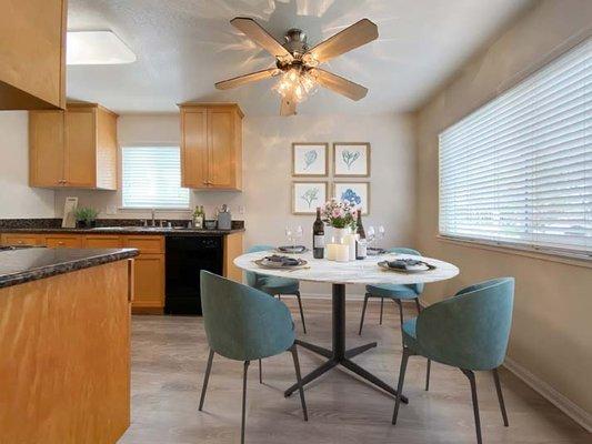 Dining area at Pleasanton Place Apartment Homes