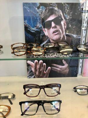 Choose from a wide array of designer frames includeding Dolce and Gabbana, Prada, Ray-Ban and more!