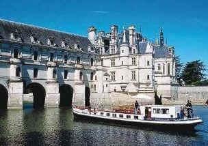 Barge in the Loire Valley Region of France