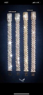 Cuban link bracelets all colors and sizes