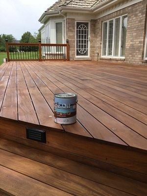 IPE deck staining