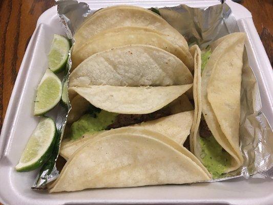 Lengua beef tongue tacos. Wasn't bad.