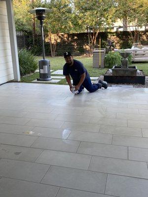 KJ & Michael did a fantastic job of making my tiled patio look clean & new again!