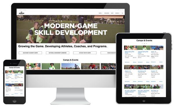 Atavus Rugby wanted a better user experience for their customers on all devices to learn about rugby and attend a camp.