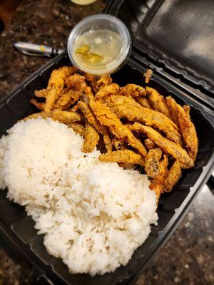 Fried smelt meal