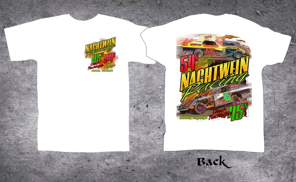 Totally custom racing apparel and race team t-shirts custom made.