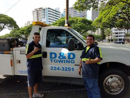 Thank you AAA  for sending D&D Towing's Josh and Angel to assist me today.  These two awesome young men diagnosed and fixed my car.