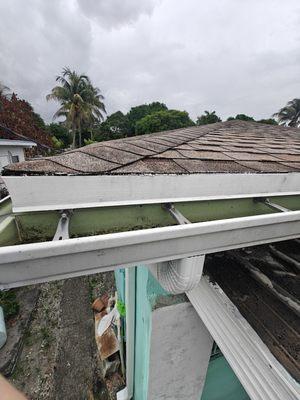 Downspout installed and area is addressed.