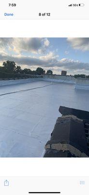 Complete roof restoration on Flat Roof