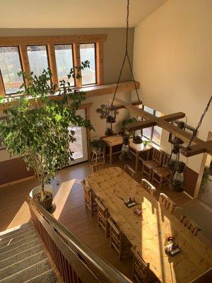 Dining room with handmade furniture