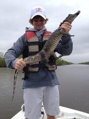 Teddy holding a 4 footer