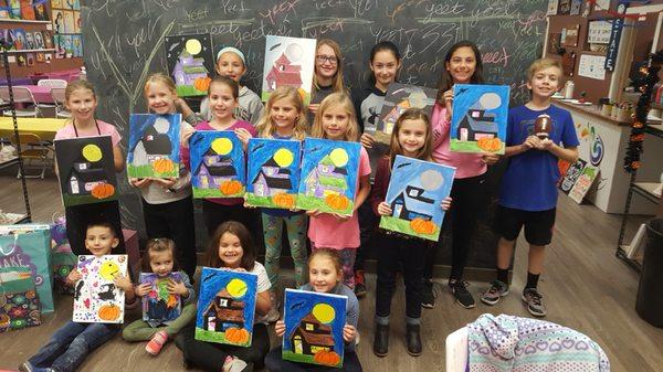 Birthday party fun! Paint on canvas or ceramics!