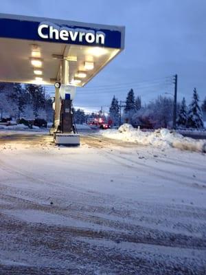 Nice snowy morning. And an ambulance.